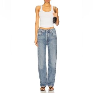 Agolde Fran Straight Leg Blue Jeans invention wash